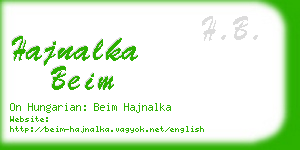 hajnalka beim business card